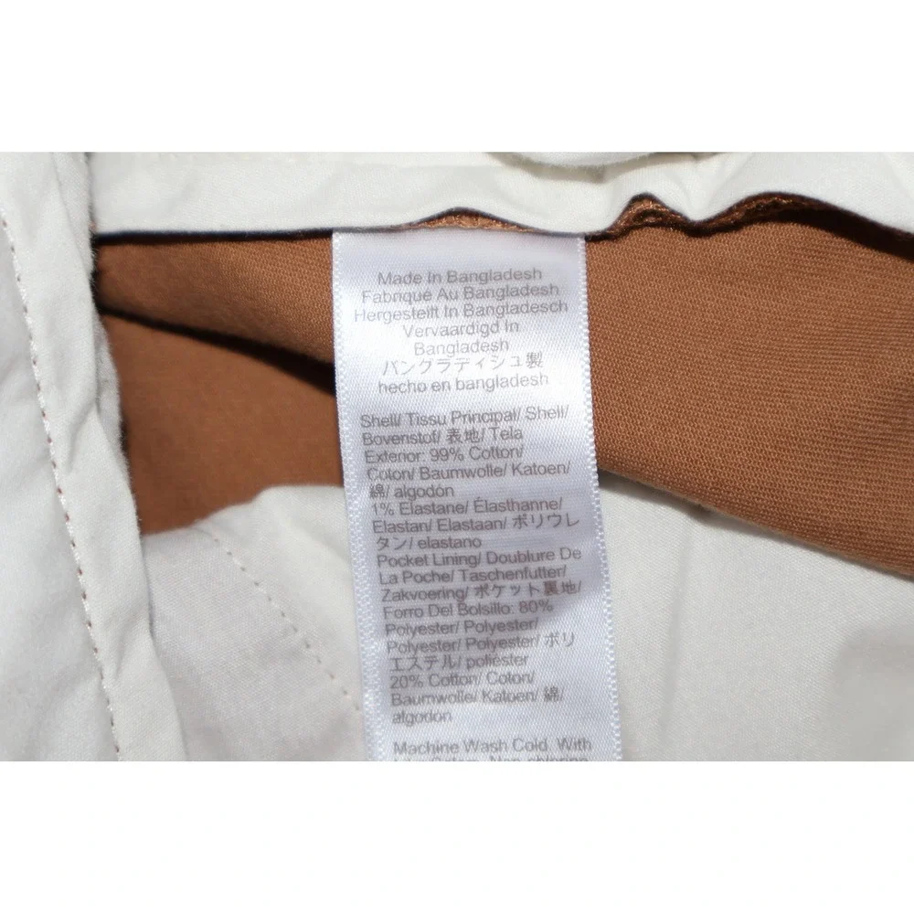J.Crew Flex Chino Pants Mens 34x29 Brown Slim Fit Stretch Flat Front **